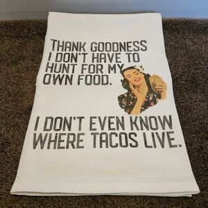 Knollwood Lane Where Tacos Live 26" x 26" Flour Sack Kitchen Towel